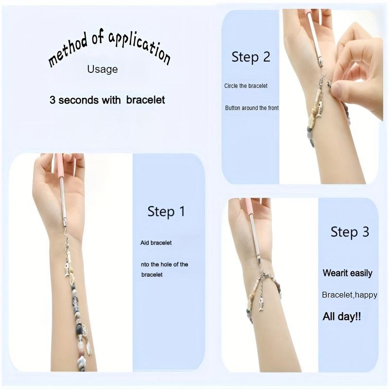 1 Stück Schmuck- & Ketten-Tragehilfe Stab Armbandverschluss Helfer Werkzeug Robuster Metallhaken Einfache Schmuckanwendung