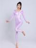Sexy Women Yoga Shaper Dance Wear Oil Glossy Shiny Elastic Bodysuit Sheer See Through Satin Shapping Maid Tights Candy Color