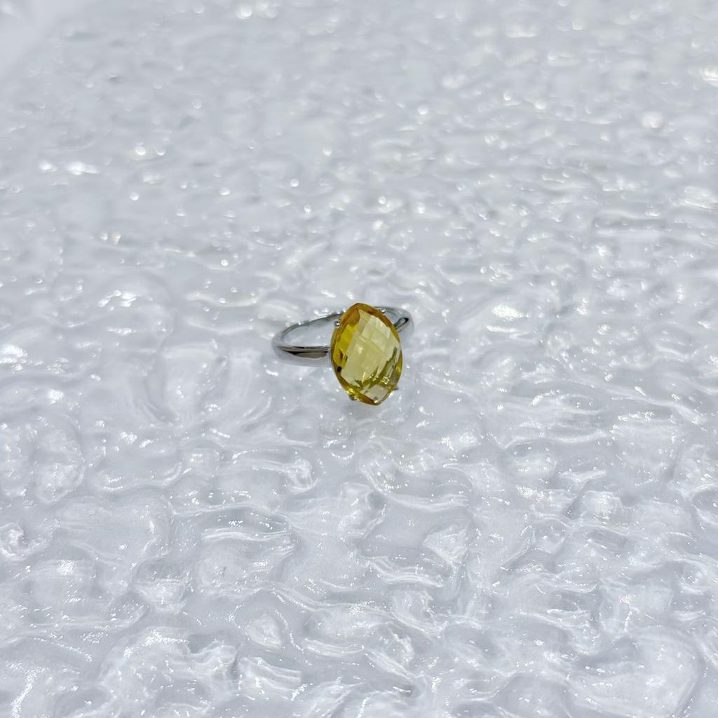 Серебряное кольцо с цитрином nano 4.806ct, вес изделия 3,49 гр (2170426)