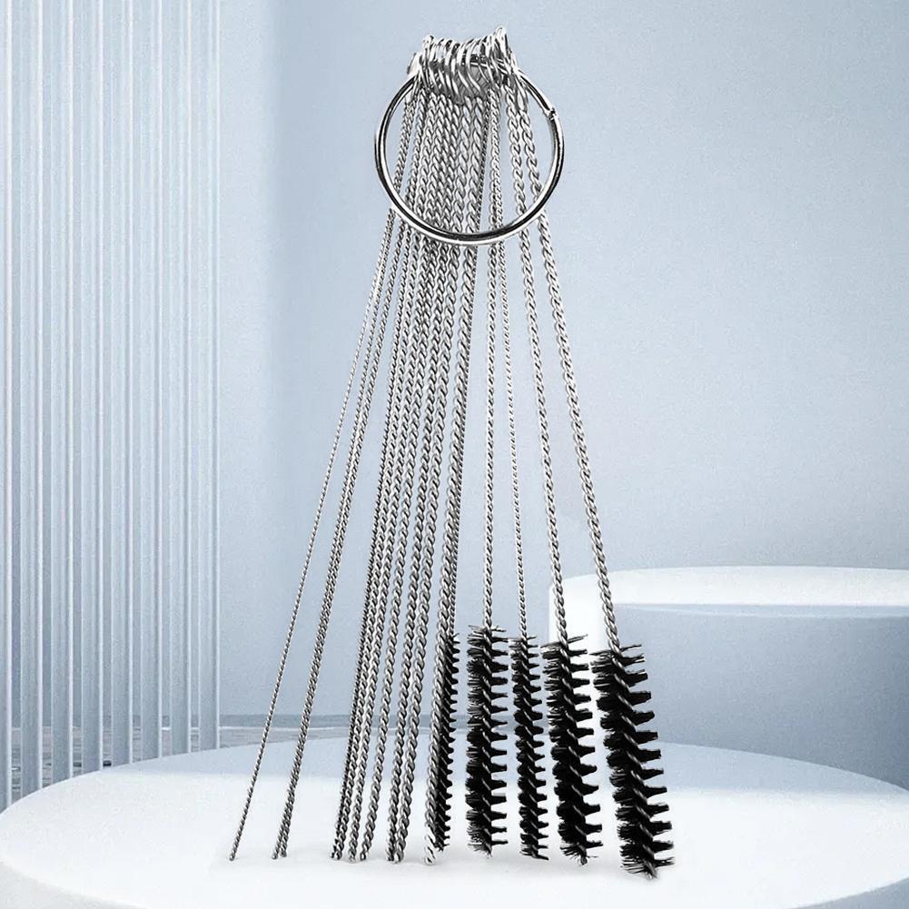 Carburetor Carbon Dirt Jet Remove 10Pcs Needles and 5Pcs Brushes Cleaning Tool Kit for Motorcycle ATV Moped Welder Carb Chainsaw China Mainland
