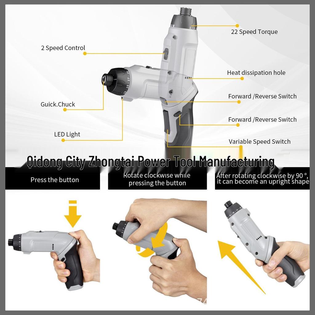 Compact Electric Screwdriver Set - Mini Handheld Tools for Household Use