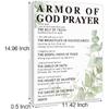 Armor of God Wall Art,Armor of God Prayer Wall Decor Canvas Print Painting Artwork for Christian Home Office Wall Decor