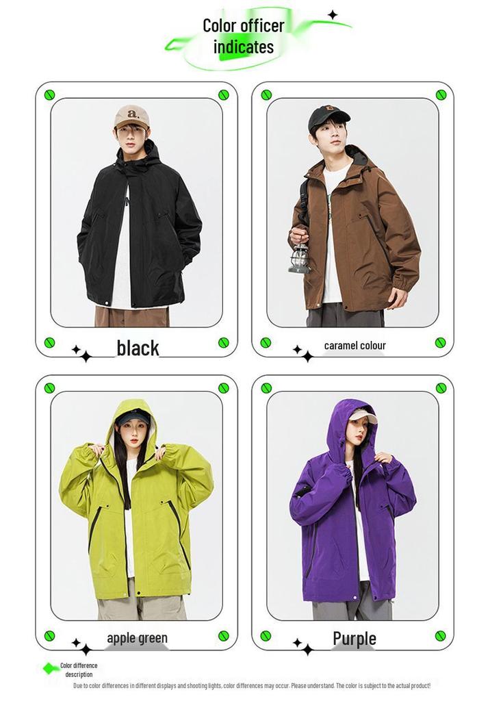 2024 Autumn Unisex Hooded Mountain Style Jacket - Trendy Outdoor Brand