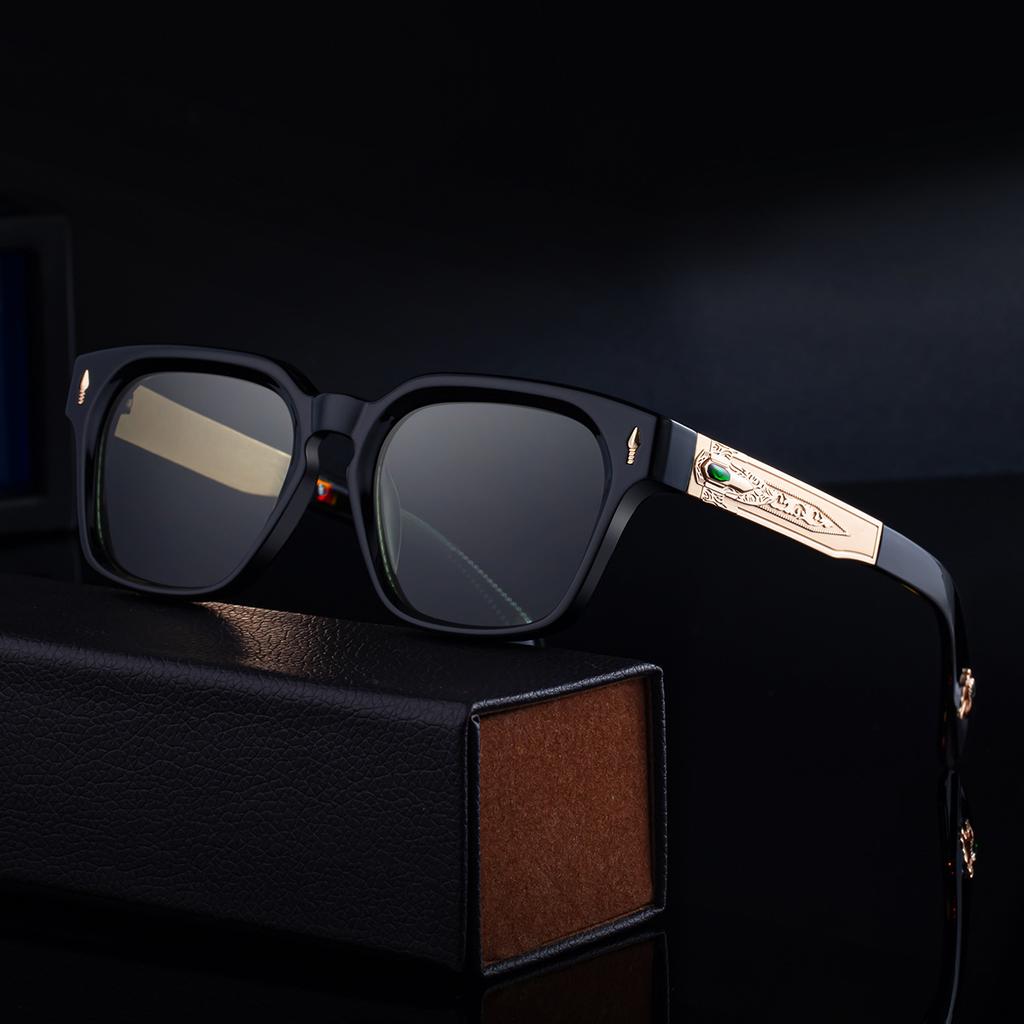 JYL TS Men's Retro Square - Outdoor Unique Sun-Protective Shades ZS-98394