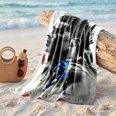 Cristiano Ronaldo Theme Beach Towel Soft Quick?dry Towel For Summer Beach Vacation Swimming