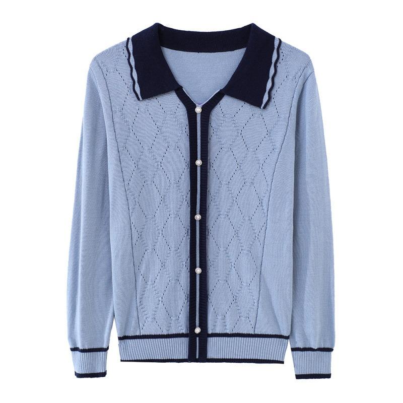 Temperament Mom Autumn Top Long Sleeve Bottom Shirt Women's Knitted Shirt Spring and Autumn Shirt