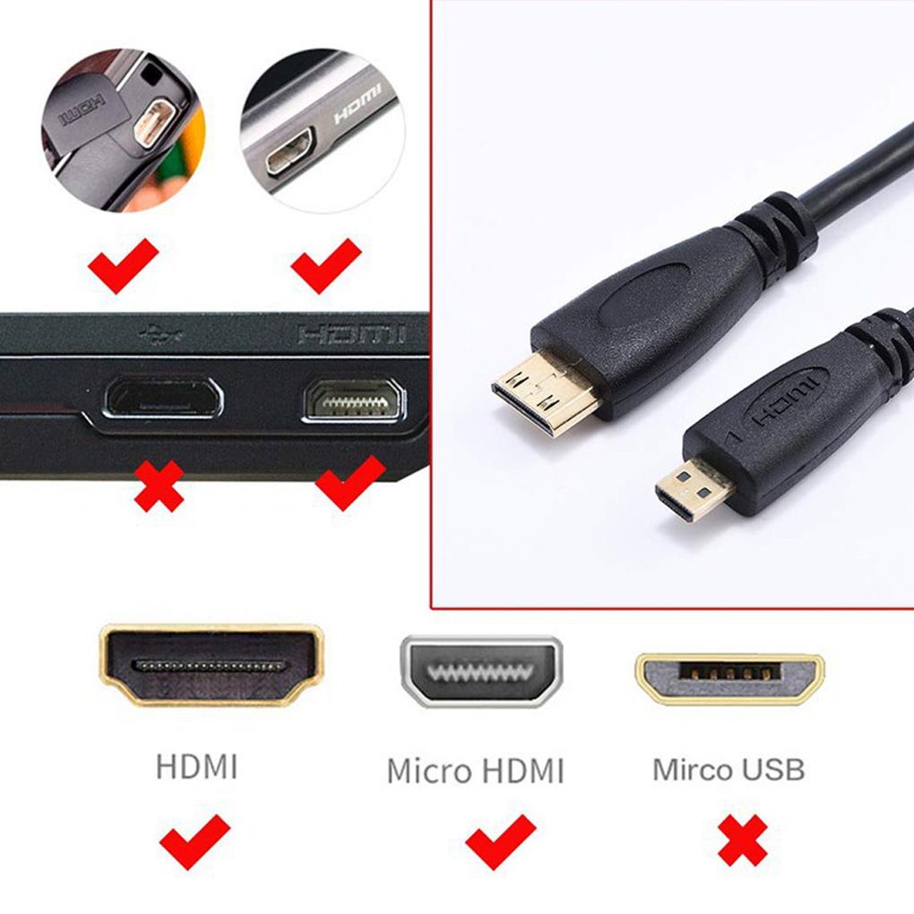 New 1\.5m MICRO HD to HD cable with Ethernet Gold Plated 1080P for Cell Phones