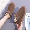 2024 Platform Boots Winter Ankle Flat Women Snow Boots Suede Plush Warm Casual Thick Shoes Outdoor Walking Footwear 36-41