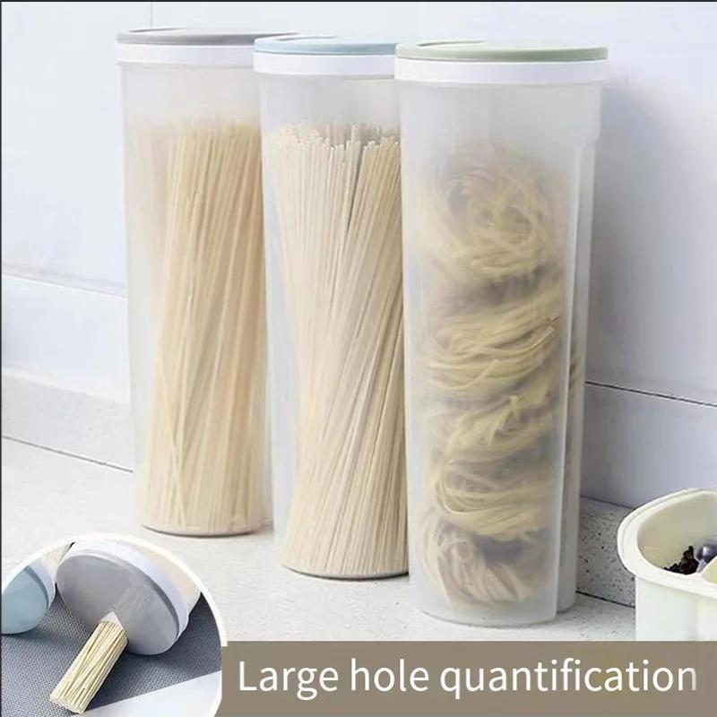 Noodle & Grain Storage Container, Food-Grade Airtight Pasta Spaghetti Dry Food Kitchen Organization Canister with Lid for Pantry