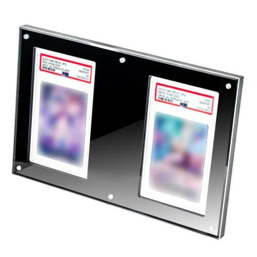 FUNKS PSA Loader, Dual Magnetic Loader, UV Protection, Black Storage Case, 2 Cases, Storage Stand, Magnetic Loader, Magnetic Holder, Appraisal Display