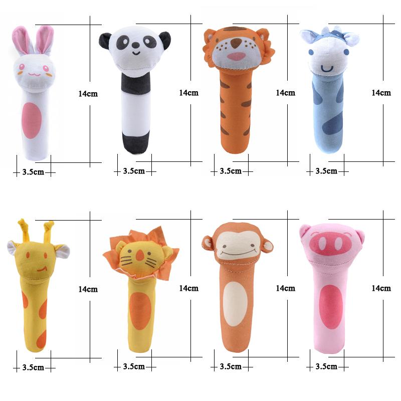 Soft Infant Crib Bed Stroller Mobile Hanging Rattle Baby Educational Toys Brain Developmental Hand Grip Cute Stuffed Animal Toys