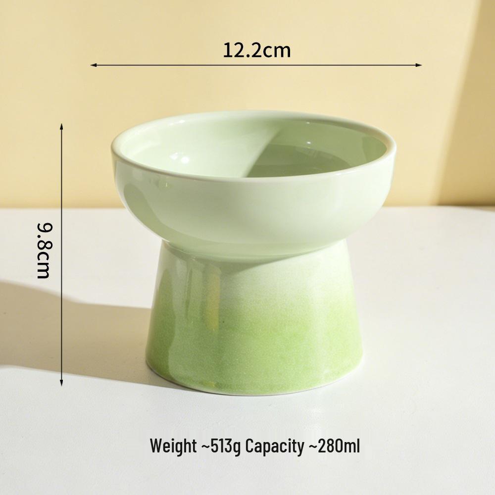 Ceramic Gradient Pet Bowl for Cats and Dogs - Feeder, Food, and Water Bowl