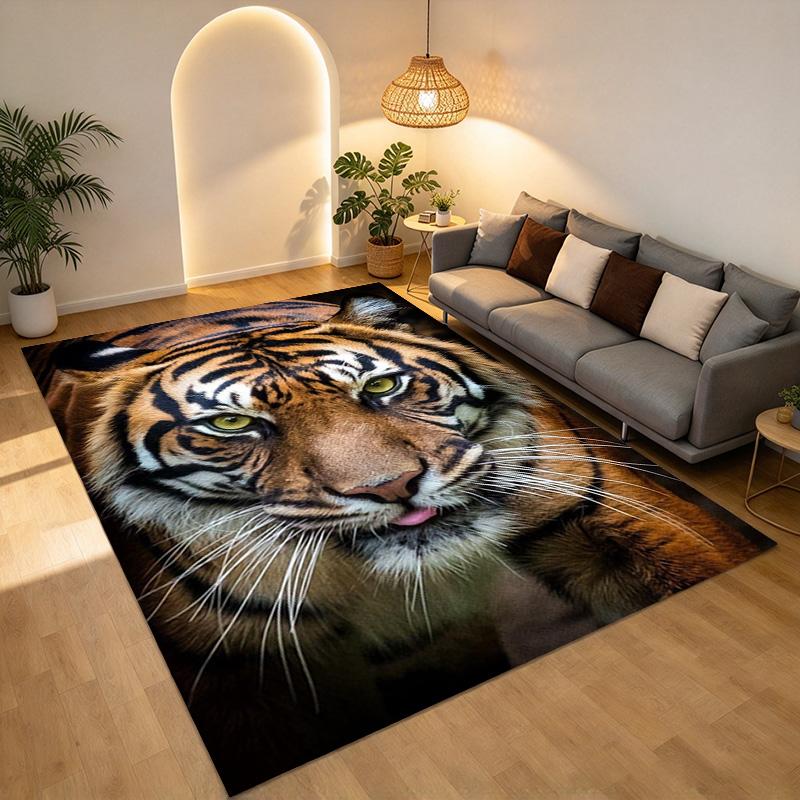 Tiger Closeup Living Room Nonslip Area Rug Soft Carpet For Bedroom Game Playroom Sofa Office Home Decor Doormat Christmas Gift C926514