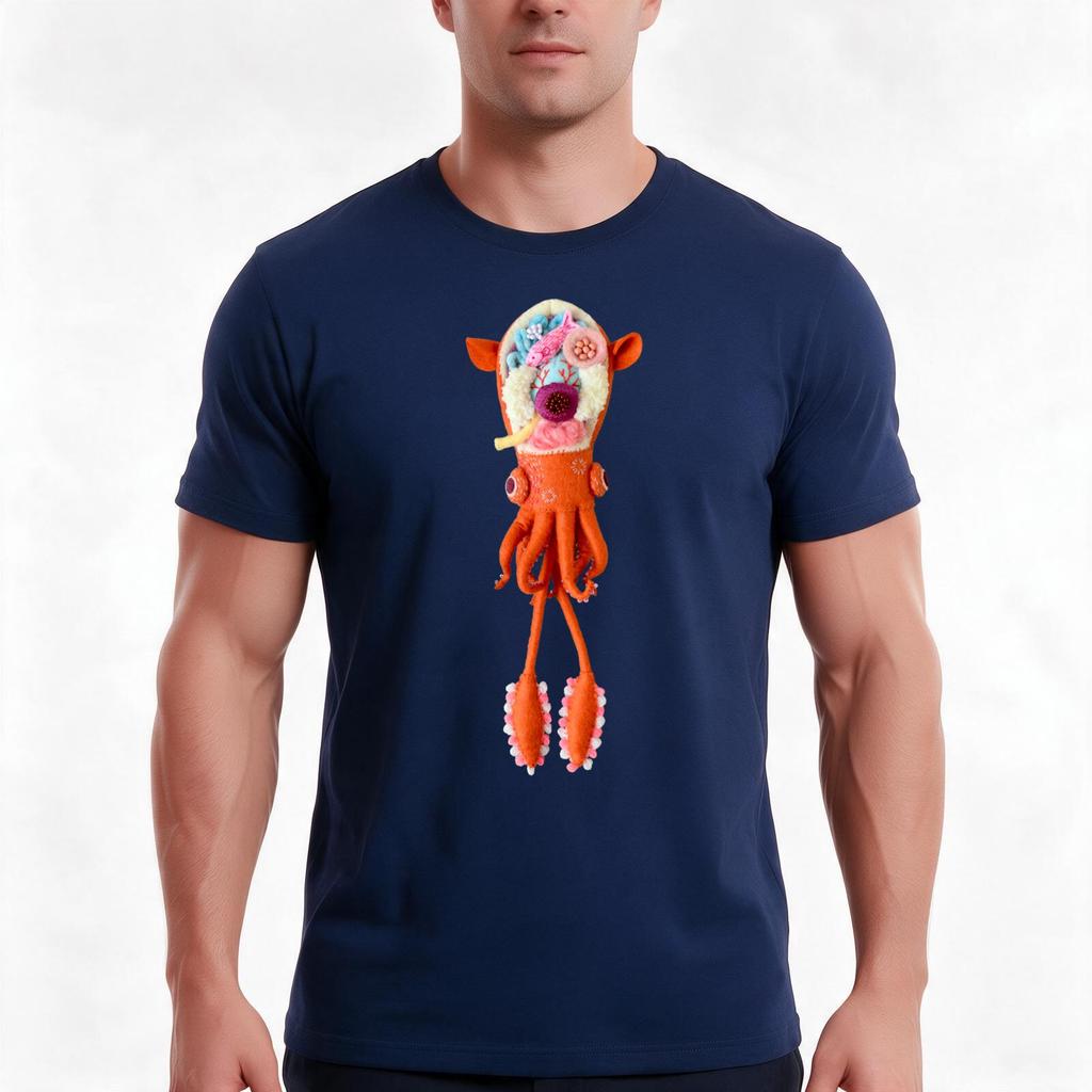 The Anatomy Of Small Ear Squid Tshirt Summer Casual Cotton Tee Oversized Streetwear Tops Vintage Graphic Print 100 Cotton