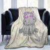 Lovely Hippo Throw Blanket Cute Cartoon Flannel Blanket for Couch Bed Travel Outdoor Home Decor Warm Fuzzy Blanket for Boys Girl