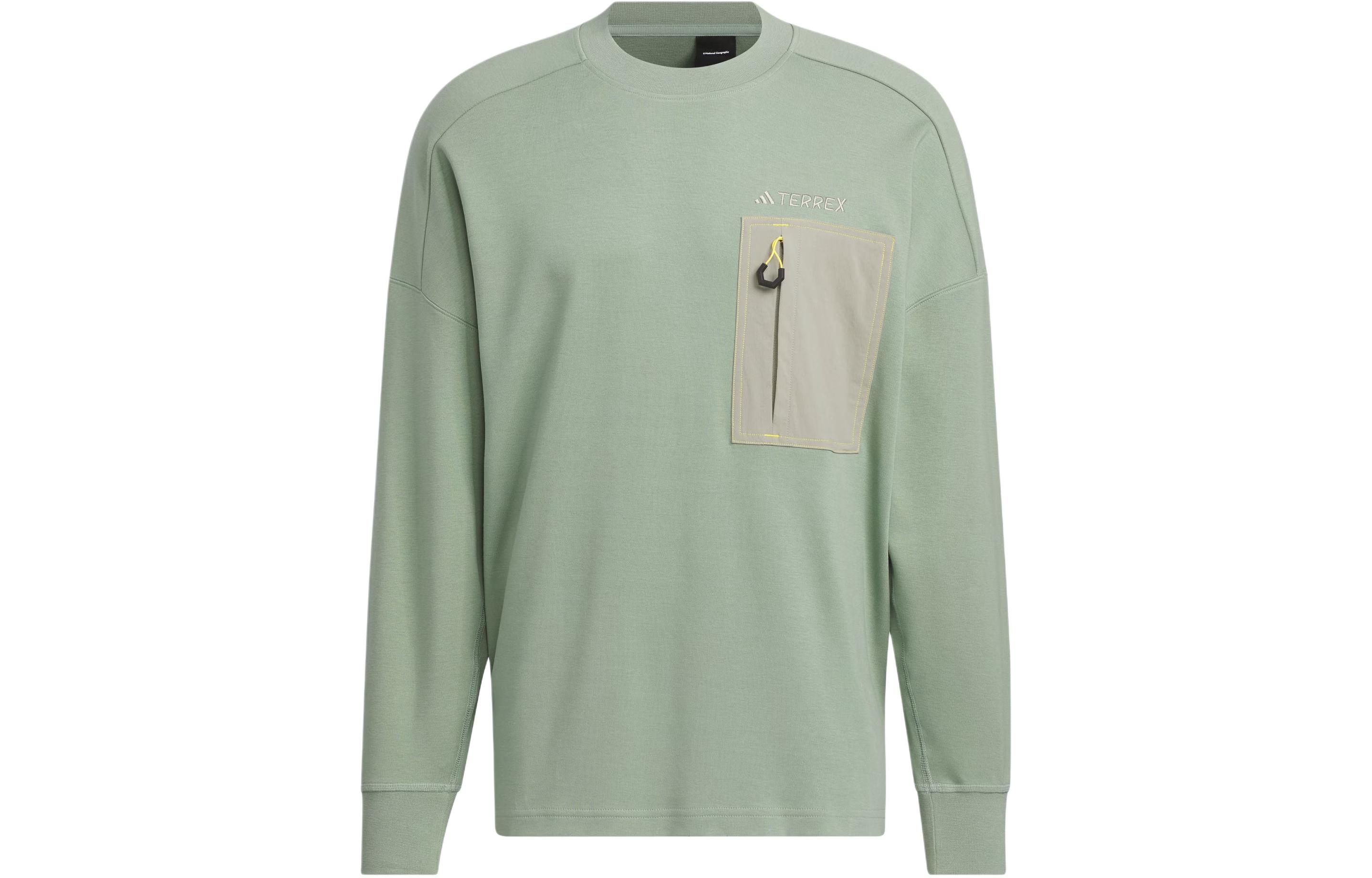 Adidas x NATIONAL GEOGRAPHIC Crew Sweatshirt Men s Dusty Green IS9525 M