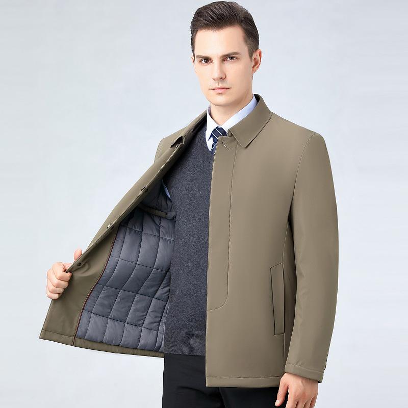 2025 Men's Winter Thickened Cotton Jacket – New Style Casual Lapel Jacket for Middle-aged and Elderly