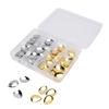 80Pcs Fishing Rotating Blades Stainless Steel Fishing Spoon Rigs for Saltwater and Freshwater Gold S