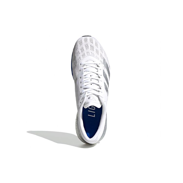 adidas Adizero Boston 9 Silver Metallic Royal Blue Men Sneakers White Footwear-White EG4672