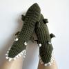 Unisex Christmas Large Eye Crocodile Socks Autumn Winter Warm Neutral Big-Eyed Crocodile Home Floor Socks Mid-Calf Wool Socks