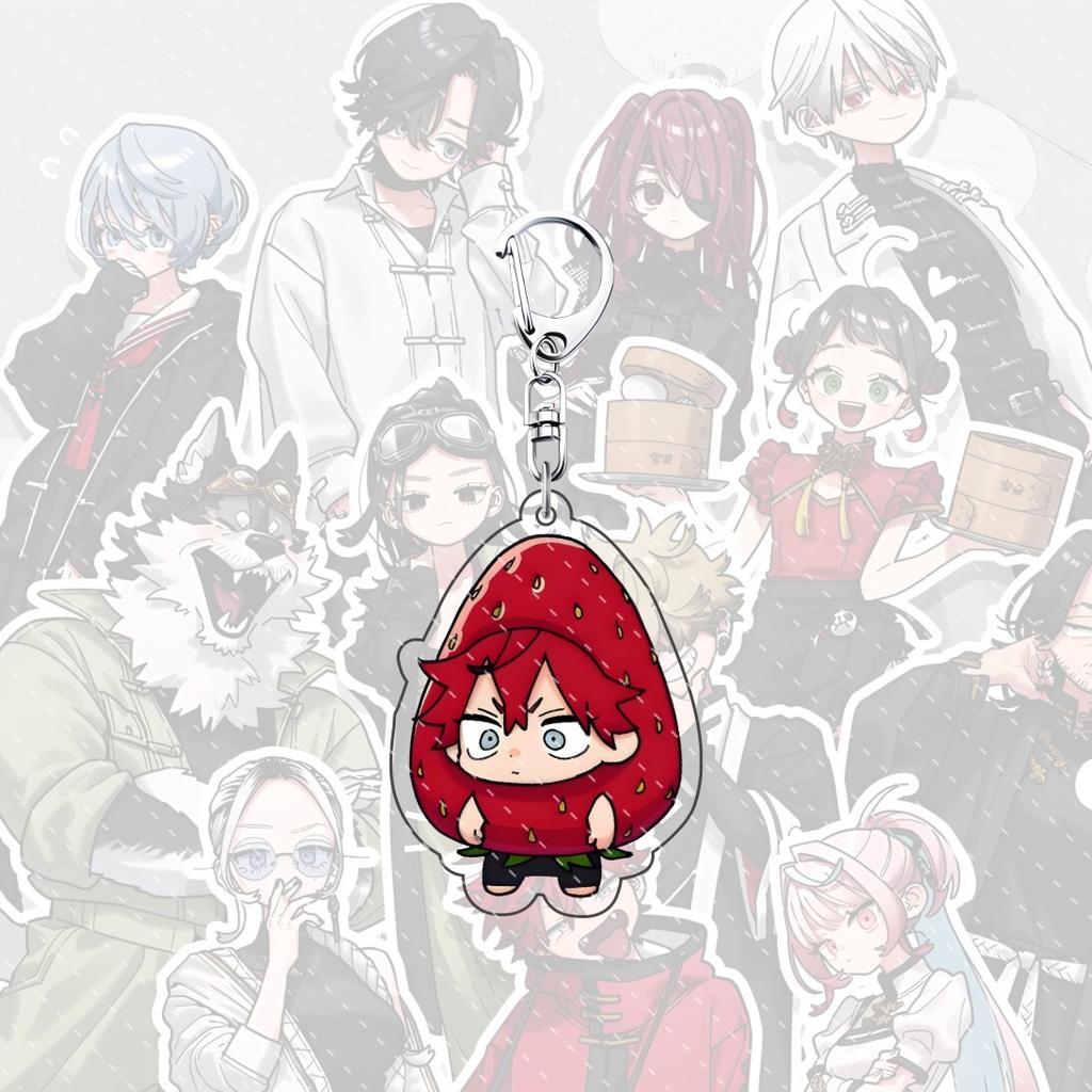 Portachiavi acrilico per zaino anime Gokurakugai 6 cm personaggio Aruma Tao Saotome Nei Takarai Tatsuomi Ban decorazione regalo carino