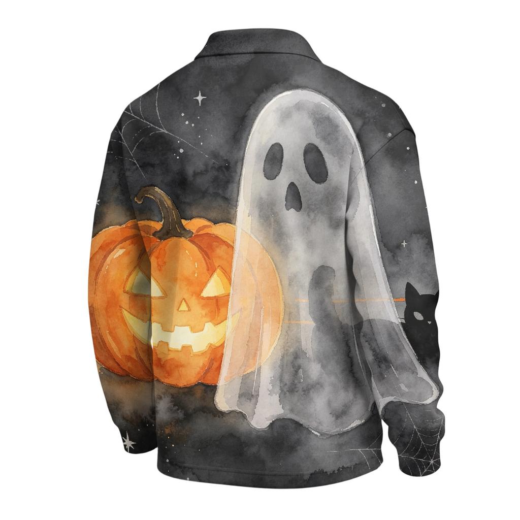 Men's Halloween Fashion Long Sleeve Button Up Shirt