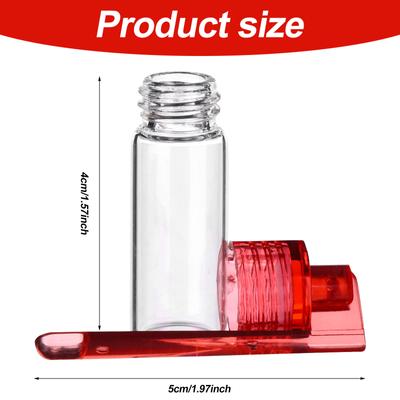 10 Stück Mini-Glasfläschchen mit Löffeln, tragbare kleine Gewürzbox für die Tasche, Gewürzspenderflasche, auslaufsichere Vorratsflaschen