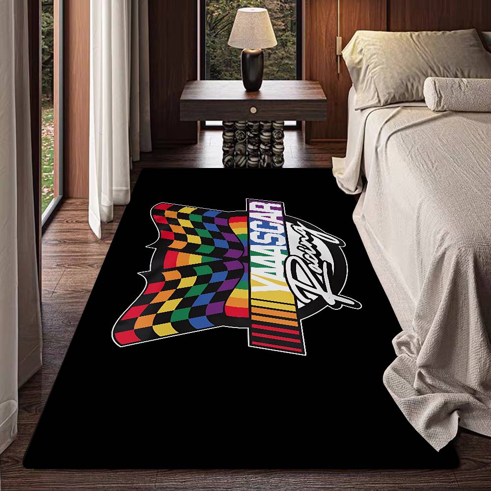 N-NASCARS Racing Car Bathroom Mat INS Style Soft Bedroom Floor House Laundry Room Mat Anti-skid Welcome Doormat