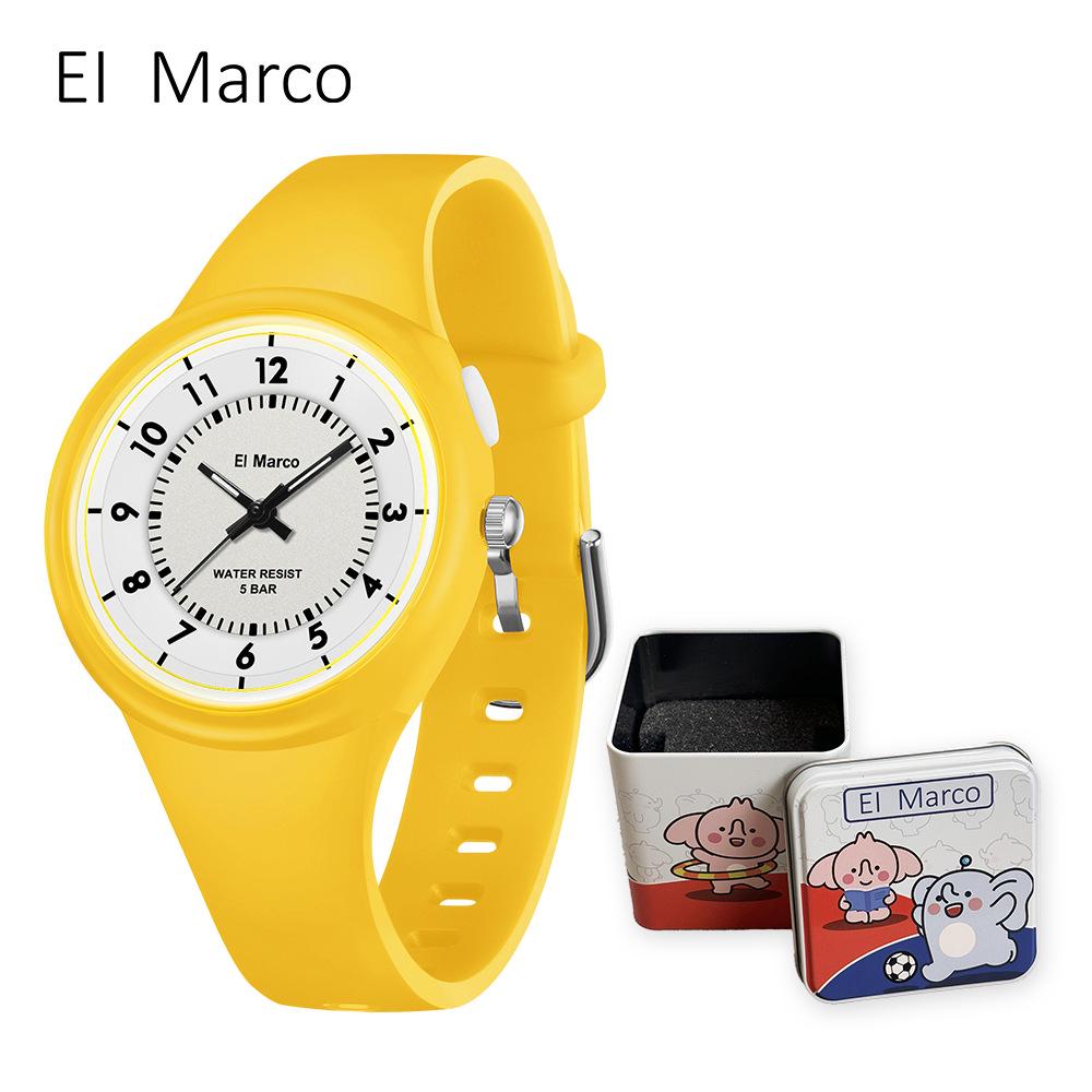 Marco Quartz Unisex Children's Sports Watch - Simple, Stylish, Waterproof with Color Block Design for Students