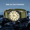 Sunkta Fashion Luminous Men Watches Casual Military Nylon Strap Waterproof Arabic Numerals Men Quartz Watch