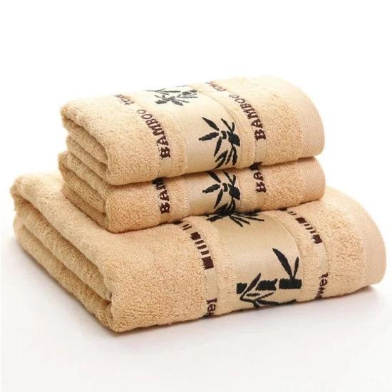 100% Bamboo Fiber Bath Towel 3-Pce Set,Bamboo Green Adult Sports Towel,Three Towels Totaling 35Cm X 75Cm * 2 And 70Cm X 140Cm *1