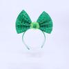 Irish Leprechaun Bowknot Hair Hoop Fashion Statement Karaoke Party Leprechaun for Irish Day Stage Photo Props