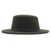 New women's flat-top woolen hat, men's autumn and winter thermal hat, jazz hat, British retro top hat