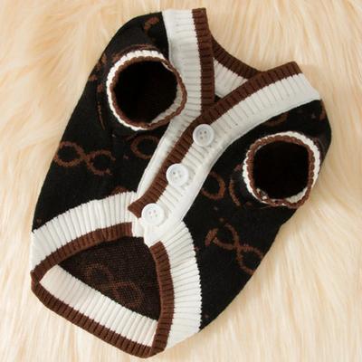 New Cozy Luxury Knitted Cardigan Sweater for Small Dogs - Winter Warm French Bulldog and Chihuahua Pet Apparel - Stylish Dog Clo