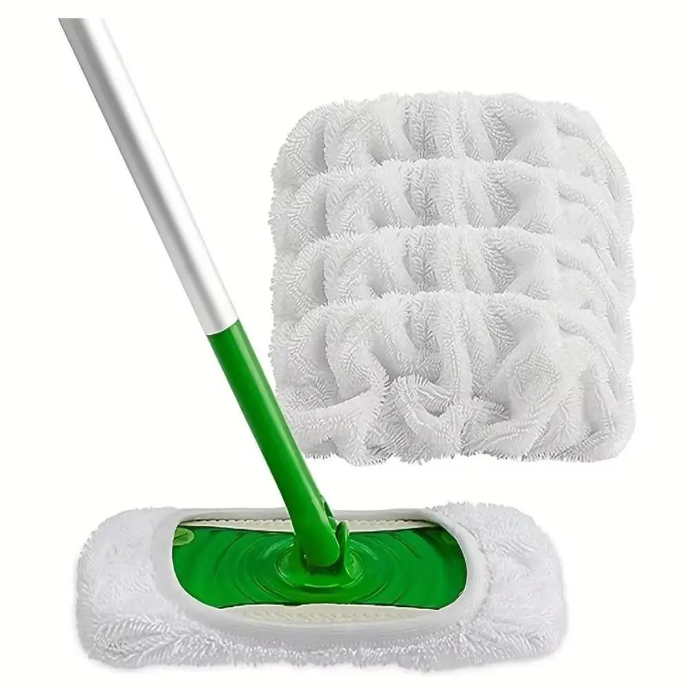 6Pcs Washable Swiffer Replace Mop Cloth No Shedding Reusable Microfiber Mop Cloth Soft Thicker Mop Replacement Cloth Bathroom