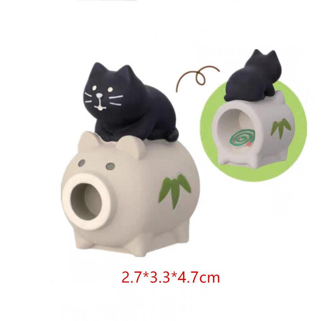 Summer Kitten Watermelon Cat Figurine - Trendy Car Ornament & DIY Blind Box Resin Craft