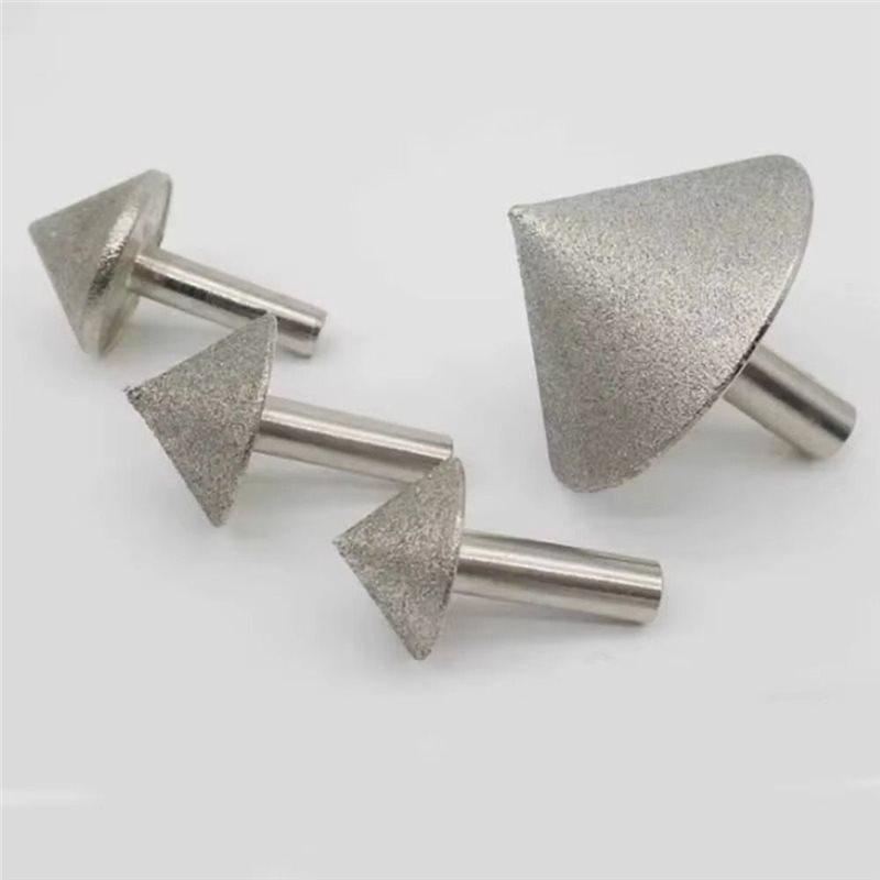 AS60-Diamond Grinding Head 20-60Mm 90 Degree Wear Resistant Chamfering Cone Abrasive Tool Drilling Head Bit