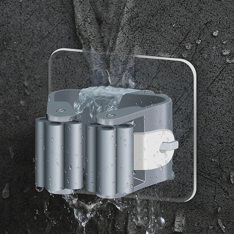 Mop Holder Self-adhesive Broom Stand Wall Mounted Mop Support Sweeping Brush Hook Storage Organizer Bathroom Kitchen Accessories