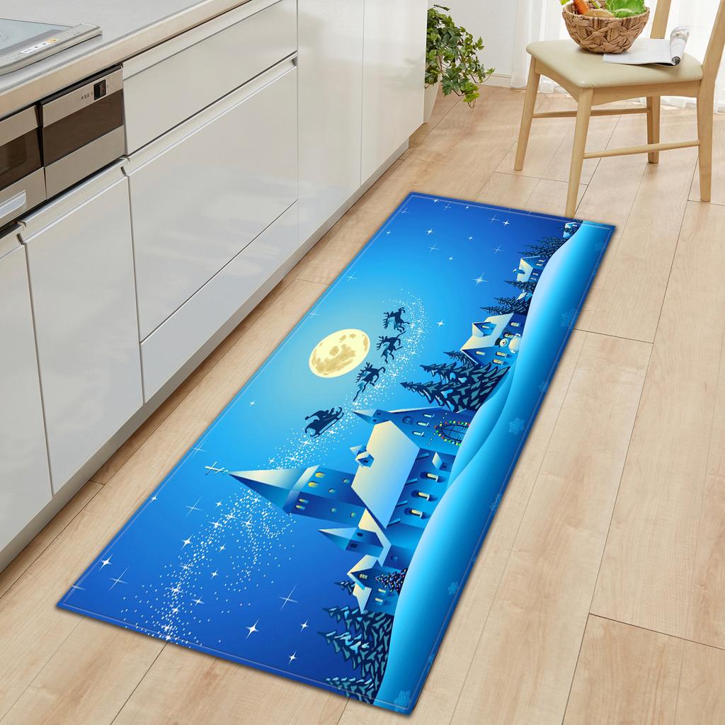 Christmas Kitchen Sand Carpet Doormat Long Floor Mat