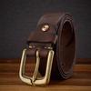Men'S Handmade Genuine Leather First Layer Cowhide Belt Men'S Belt Casual Retro British Belt