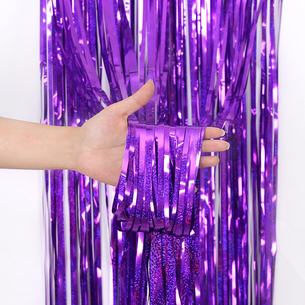 By Gorgeous 1m 2m Shiny Laser Rain Curtain For Creative Birthday And Decorations Event