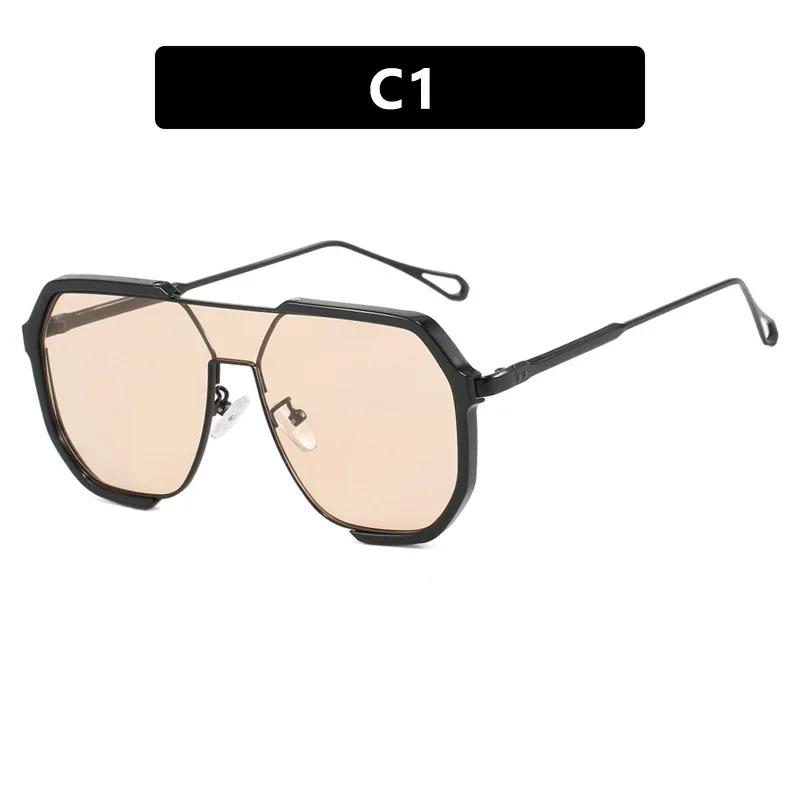 Fashion Women Gradient Sunglasses for Men Big Frame Pilot Sun Glasses Design Anti-Reflective Lunette eil UV400 Eyewear