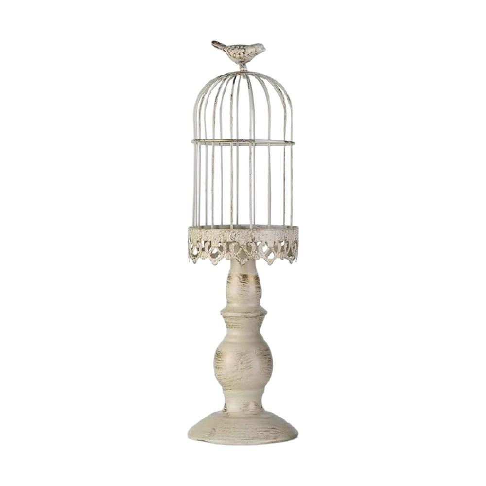 Vintage Birdcage Candle Holder Iron Plant Saucer Tabletop Ornament Aromatherapy Candle Stand Xmas