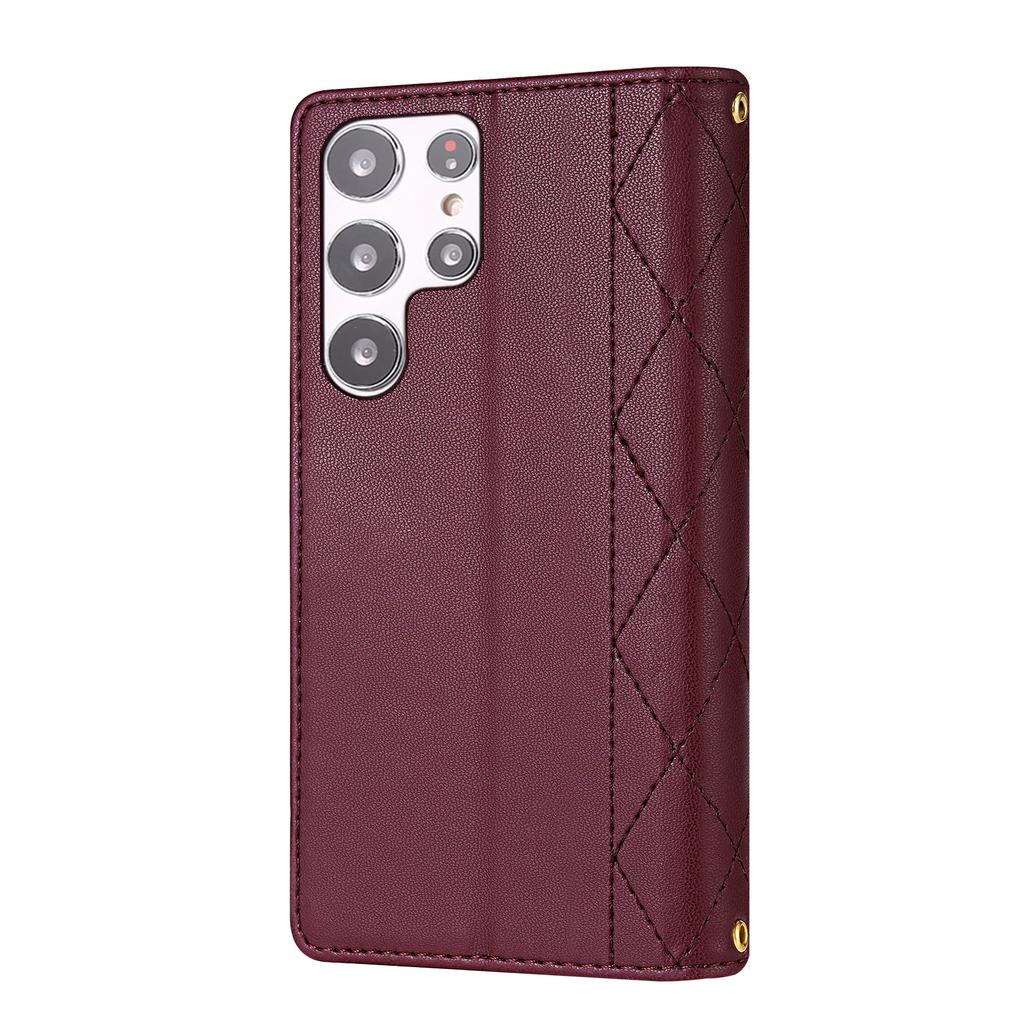 Custodia a Tracolla in Pelle per Samsung Galaxy S25 S24 S23 Ultra S22 S21 FE S20 S10 Plus Note 20 + Tasca con Zip Porta Carte Borsa Copertura