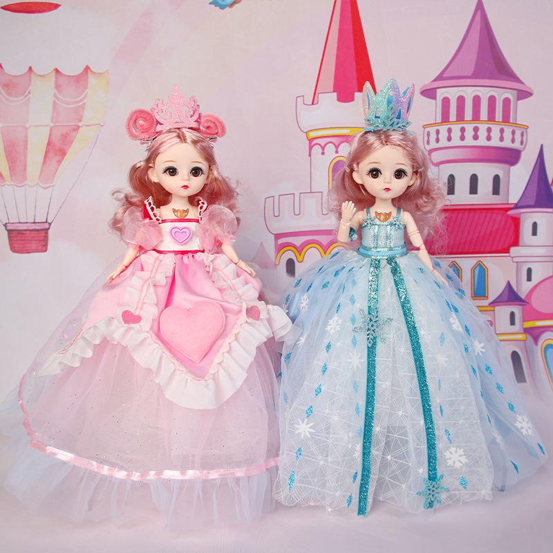 1 Set 32Cm Music Gauze Skirt Dolls Action Figures For Girls 6 To 7 Years Kids Toys Clothes And Accessories