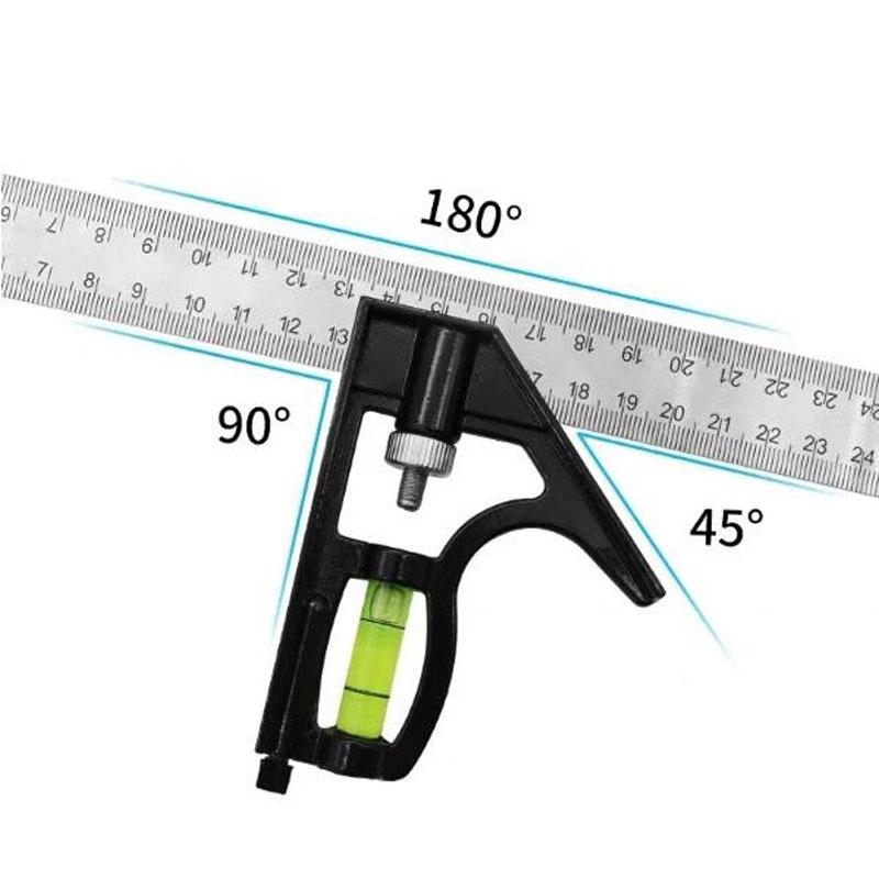 300mm Square Right Angle Ruler Protractor Adjustable Woodworking Tools Angle Ruler Measuring Tools Combination Spirit Level