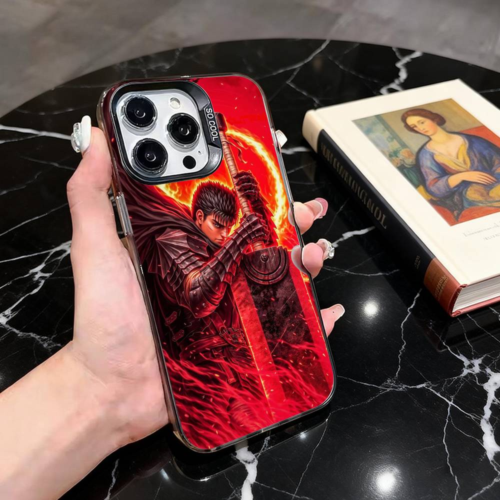 

Классический чехол для телефона B-Berserk BG G-Guts для iPhone 17,16,15,14,13,12,11 Plus,Pro Max,XS, Цветной серебристый чехол для телефона Funda Cover iPhone12