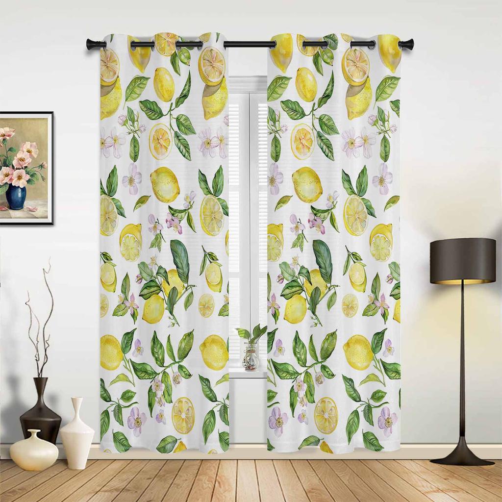 Flower Pattern Plant Dark Jungle Palm Bright  Window Curtains Scenic Curtains for Living Room Decorative Items Living Room