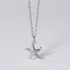 O Chain Around Neck Necklace Waterproof Stainless Steel Conch Shell Starfish Pendant Necklaces For Women Men Accessories Jewelry