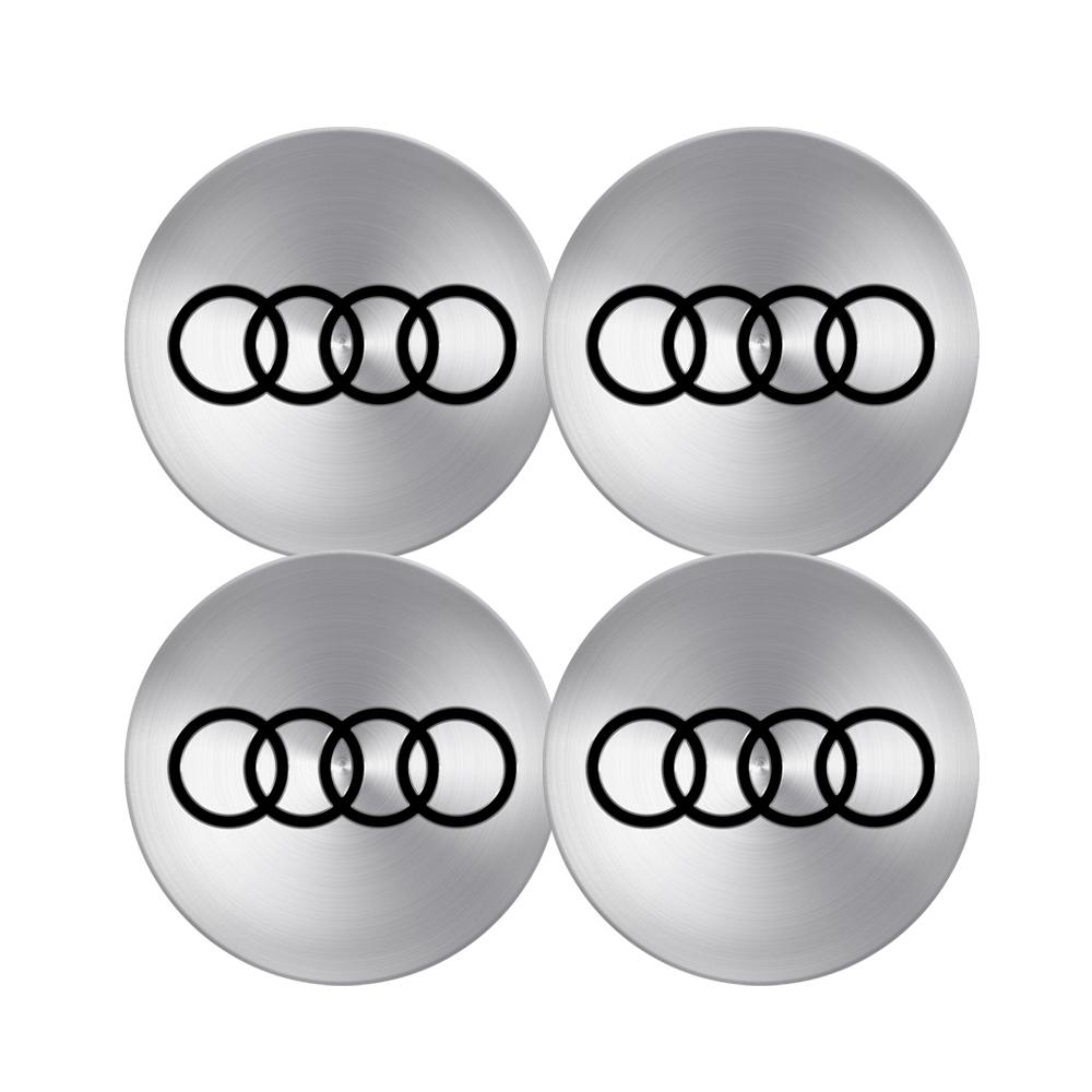 2026 4pcs 56/65mm Car-Wheel Center Hub Stickers 60/68mm Wheel Center Hub Caps For Audi S RS A3 A4 A1 A2 Auto Decoration Accessories